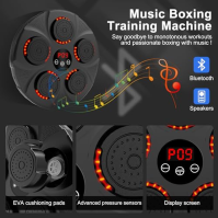 Hudební boxovací stroj, inteligentní elektronický boxovací stroj na zeď s LED světlem, elektronický boxovací stroj s Bluetooth s