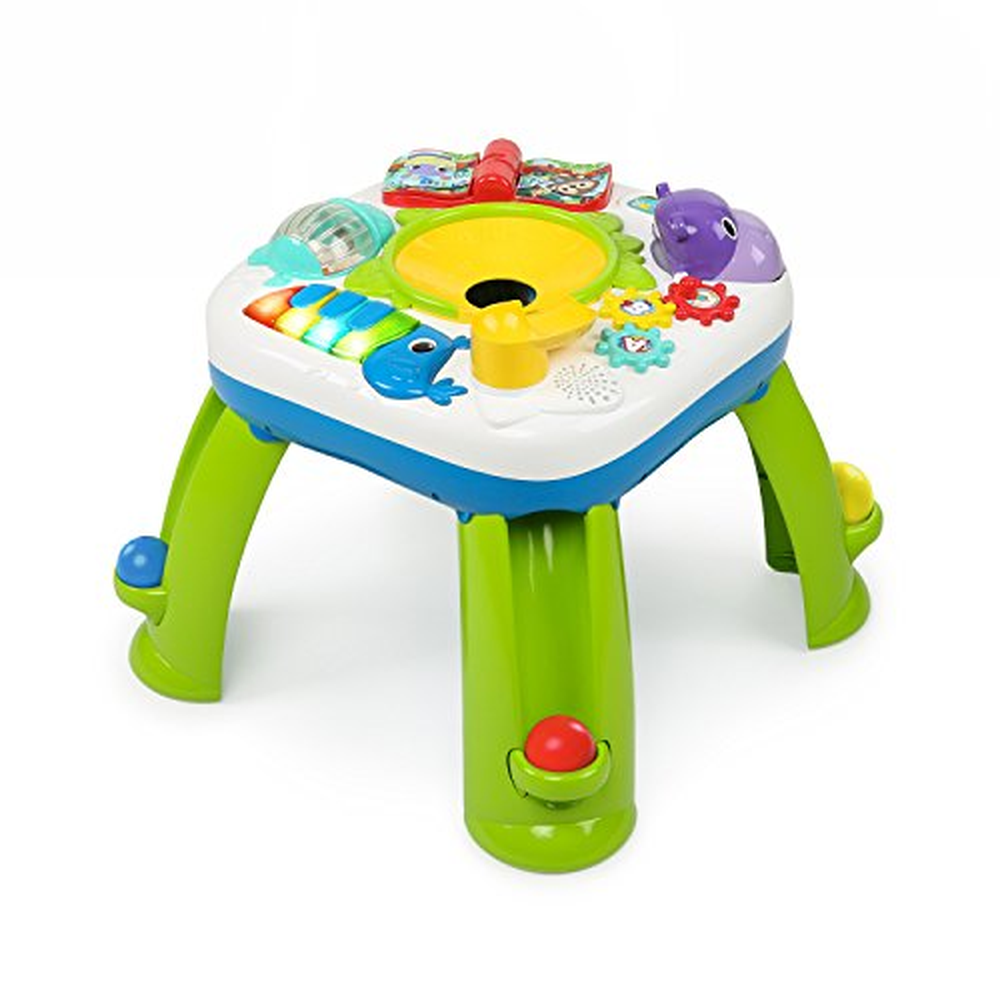 Bright Starts Having a Ball Get Rollin' Activity table - hraje více než 60 písniček, 4 jazyky, včetně 6 míčků, rampy s míčky, pi