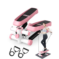 Stepper pro domácnost 150kg, Mini Steppers schodišťový stepper s multifunkčním LCD displejem domácí trenér fitness trénink odpor