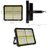 CosyEasy 100W dobíjecí pracovní světlo, 10000LM super jasný přenosný reflektor s baterií 16500mAh Led dálkové ovládání USB a sol