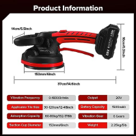 Tawxot vibrátor na dlaždice, stroje na dlaždice 6 nastavitelných rychlostí, vibrátor na dlaždice s bateriovým podtlakovým zvedák