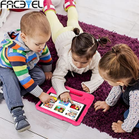 FACETEL 8palcový dotykový tablet s Androidem 13 pro děti, 7GB RAM + 64GB ROM (TF/512GB), vzdělávací, s certifikací GMS, rodičovs