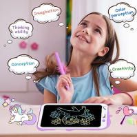 VATOS LCD psací tablet Doodle Board, 2 balení 8,5 palce Unicorn + Dinosaur Drawing Pad, elektronický kreslící tablet Cestovní dá