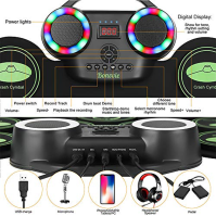 Elektronická bicí souprava na baterie, Bonvvie Digital Roll Up Drum Rechargeable s 9 pady, MIDI, DTC, vestavěné reproduktory, id