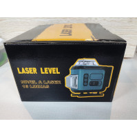 Křížový liniový laser zelený 16 linek, 4 x 360° laserová vodováha samonivelační, liniový laser křížový laser stavební