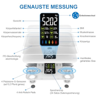 Lepulse Lescale F4 váha tělesného tuku s analýzou tělesného tuku a svalové hmoty, osobní váha s analýzou tělesného tuku, váha pr