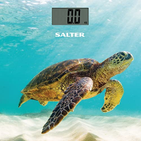 Salter 9225 TR3R Turtle Glass Elektronická digitální váha do koupelny, ultra tenká platforma, velký snadno čitelný LCD displej a