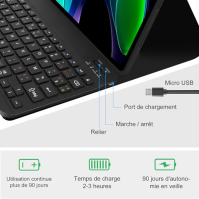 YUEJIDZ Pouzdro s klávesnicí pro Xiaomi Pad 6 / Pad 6 Pro 2023, francouzská odnímatelná klávesnice, pouzdro pro Xiaomi Pad 6 / P