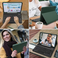 Hofsos Samsung Galaxy Tab S6 Lite kryt s klávesnicí - ochranný kryt s držákem tužky Bezdrátová klávesnice (QWERTZ German Layout)