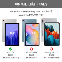 Lielax pouzdro s klávesnicí pro Samsung Galaxy Tab A7, ochranné pouzdro s klávesnicí Magnetic Bluetooth Removable German QWERTZ 