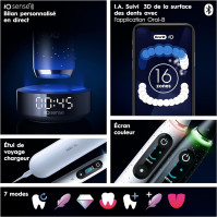 Oral-B iO Series 10 - Elektrický zubní kartáček + náhradní kartáček, Bluetooth, 7 režimů kartáčování, výukový systém