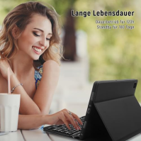 Lielax pouzdro s klávesnicí pro Samsung Galaxy Tab A7, ochranné pouzdro s klávesnicí Magnetic Bluetooth Removable German QWERTZ 