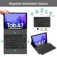 Lielax pouzdro s klávesnicí pro Samsung Galaxy Tab A7, ochranné pouzdro s klávesnicí Magnetic Bluetooth Removable German QWERTZ 