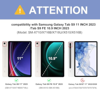 FOGARI Klávesnice pro Samsung Galaxy Tab S9 - Klávesnice pro Samsung Galaxy Tab S9 FE - Ochranný kryt s držákem na tužku, odníma