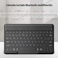 Klávesnice Bluetooth EasyAcc, bezdrátová klávesnice Bluetooth kompatibilní se systémy Windows/Android/iOS, klávesnice se španěls