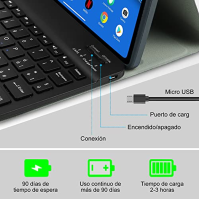 Pouzdro s klávesnicí YUEJIDZ pro Lenovo Tab M10 FHD Plus (2. generace) 10,3 palce, Itálie