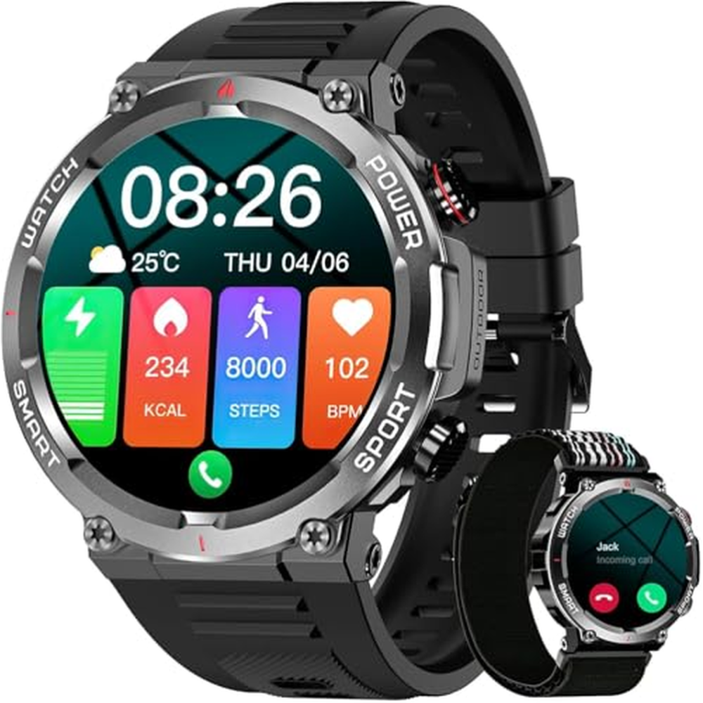 Smartwatch Ženy Muži 1,39 palcové hodinky Fitness Tracker hodinky s krokoměrem Sportovní hodinky Tepová frekvence Krevní kyslík 