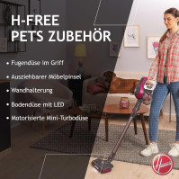 Hoover bezvreckový akumulátorový vysavač + odsávací nástavec pro zvířata, až 120 m² s 1 nabitím baterie, bezdrátový