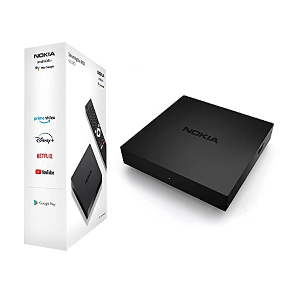 Nokia Streaming Box 8000, Android TV (Chromecast, HDMI, Netflix, Prime Video, Disney+)