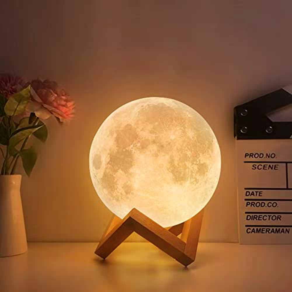 Měsíční lampa 3d tisk, měsíční lampa koule 20cm, měsíční lampa s dálkovým ovládáním, měsíční lampa stmívatelná, měsíční světlo R