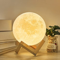 Měsíční lampa 3d tisk, měsíční lampa koule 20cm, měsíční lampa s dálkovým ovládáním, měsíční lampa stmívatelná, měsíční světlo R