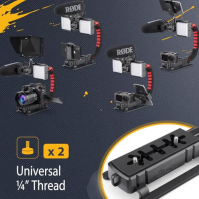 Zeadio Video Action Ruční stabilizátor se smartphonem Video Rig pro všechny fotoaparáty Action Camera Camcorder a smartphony