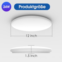 KingMile 24W LED stropní světlo,Chytré LED stropní světlo s dálkovým ovládáním,RGB LED stropní světlo Stmívatelné,synchronizovan