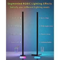 Rohová stojací lampa Lphianx spolupracuje s Alexou, moderní LED stojací lampa s dálkovým ovládáním, hlasovým ovládáním a aplikac