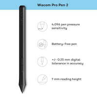 One by Wacom pen tablet s perem citlivým na tlak, vhodný pro Windows, Mac a Chromebook, malý, černý / červený