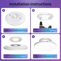 OMECO LED stropní svítidlo RGB Alexa LED stropní svítidlo Stmívatelné s dálkovým ovládáním 24W 2000LM 6500K 30cm Kulaté LED stro