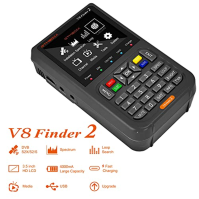 Docooler V8 Finder 2 Měřič TV signálu DVB-S/S2/S2X Přijímač signálu 3,5palcový LCD displej H.264 Automatický výpočet úhlu 4000mA