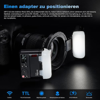 Makroblesk GODOX MF12-K2 Makroblesk s bleskem GODOX XproII-N a barevným filtrem,bezdrátové ovládání 2,4G,režim TTL/M,lithiová ba