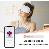 Masážní přístroj na oči s teplem, 16 masážními hlavicemi, mlhou a hudbou Bluetooth. Masážní přístroj na oči pro úlevu od oteklýc