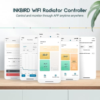 Chytrý radiátorový termostat INKBIRD, IRC-RW1 WIFI radiátorový ventil s monitorem, 11-časově programovatelný termostat, teplotní