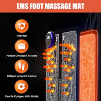 Masážní přístroj na nohy EMS Foot Massager, elektrický masážní přístroj na nohy pro úlevu od bolesti svalů a krevního oběhu, skl