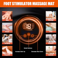 Masážní přístroj na nohy EMS Foot Massager, elektrický masážní přístroj na nohy pro úlevu od bolesti svalů a krevního oběhu, skl