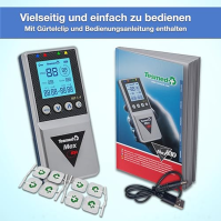 ROESSLER Srl MAX 830 TENS-Massage + EMS Duo elektrostimulační přístroj se 4 kanály pro budování svalů včetně 20 elektrod