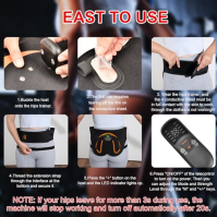 Furpaw EMS Hip Trainer Device pro hýždě, ABS Stimulator shaper Smart, Wrapped Wearable Belt Smart Body Sculpting Machine, EMS Wi