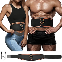 Zhailyn Abs Trainer Muscle Stimulator, EMS Muscle Toner Abdominal Toning Belt, Muscle Trainer Portable Fitness Trainer USB Recha