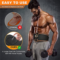 Zhailyn Abs Trainer Muscle Stimulator, EMS Muscle Toner Abdominal Toning Belt, Muscle Trainer Portable Fitness Trainer USB Recha