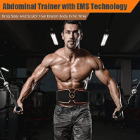 Zhailyn Abs Trainer Muscle Stimulator, EMS Muscle Toner Abdominal Toning Belt, Muscle Trainer Portable Fitness Trainer USB Recha