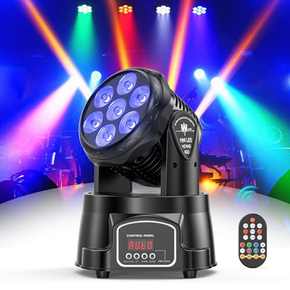 7X15W Mini Moving Head LED dmx512 RGBW světelné efekty 5 ovládacích režimů DJ disco světlo s dálkovým ovládáním stroboskopický s