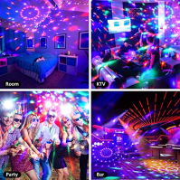 Disco světla pro párty USB, YAZEKY Party Lights 4W DJ Dicso Ball Lights s dálkovým ovládáním, zvukem aktivovaných 7 barev RGB 36