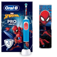 Elektrický zubní kartáček Oral-B Pro Kids Spiderman/Elektrický zubní kartáček, pro děti od 3 let, včetně režimu Sensitive+ pro p