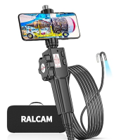 Ralcam Endoskopická inspekční kamera se světlem - 1080P HD digitální boroskop 8,5mm hadí kamera s 8 nastavitelnými LED diodami, 