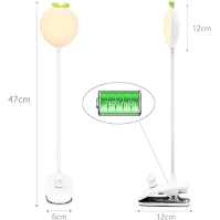 HKLY LED svítidlo, světlo na čtení 5 stmívatelných jasů 3 barevné režimy, USB dobíjecí dětské noční světlo 360° flexibilní stoln