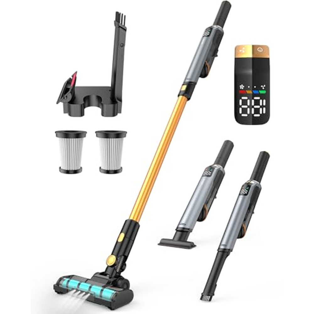 OLAYMEY Akumulátorový vysavač R-45 Cordless 30000Pa 250W až 70 Min Powerful Suction, Ultra Quiet Cordless Vacuum Cleaner for Pet