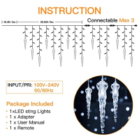 MOJINO Venkovní světla Icicle Lights, studená bílá