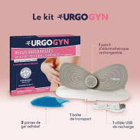 URGOGYN - Elektroterapeutická náplast - Bolestivá menstruace - Pánevní bolest - Endometrióza - Nabíjecí - 15 stupňů intenzity - 