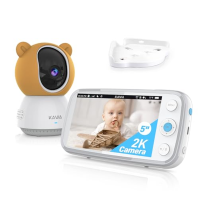 KAWA Baby Monitor, dětská chůvička s kamerou a nočním viděním, 5" HD 720P obrazovka, 4000mAh, 2cestný hovor, VOX, teplotní senzo